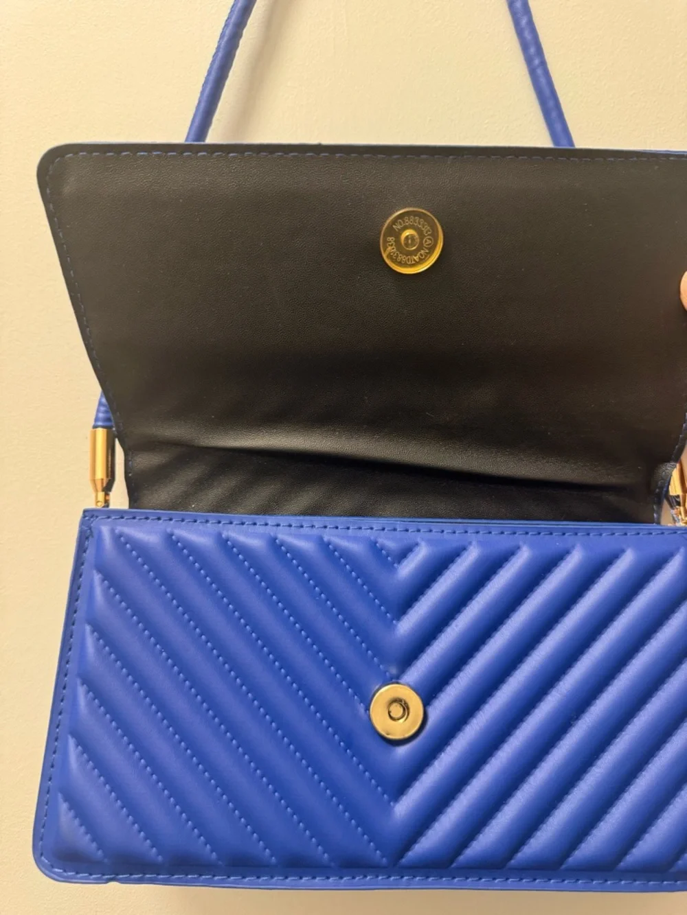 Royal Blue Quilted Shoulder Bag
